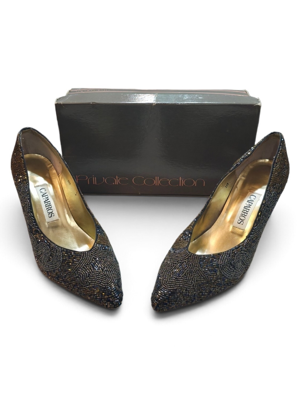 Caparros Women's Embellished Black Evening Pumps